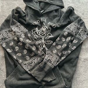& Other Stories Black Paisley Hoodie